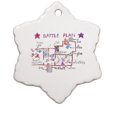 Funny Battle Plan Christmas Home Hand Dawn Alone Ceramic Star Ornament