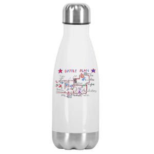 Funny Battle Plan Christmas Home Hand Dawn Alone Stainless Steel Insulated Water Bottle