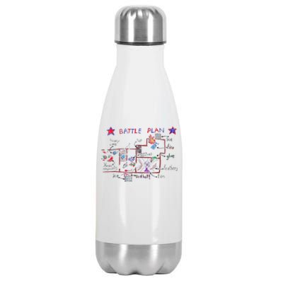 Funny Battle Plan Christmas Home Hand Dawn Alone Stainless Steel Insulated Water Bottle