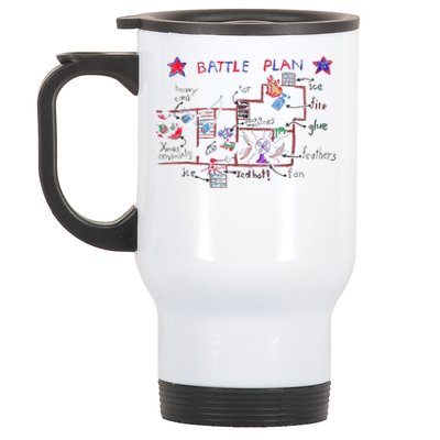 Funny Battle Plan Christmas Home Hand Dawn Alone Stainless Steel Travel Mug