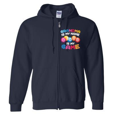 Funny Bingo Player Grandma Gift Full Zip Hoodie