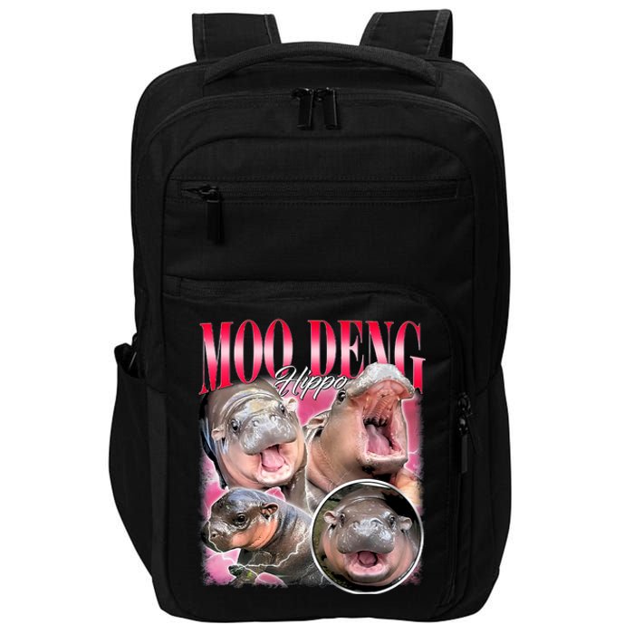 Funny Baby Pygmy Hippo Moodeng Impact Tech Backpack