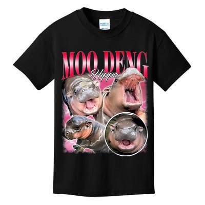 Funny Baby Pygmy Hippo Moodeng Kids T-Shirt