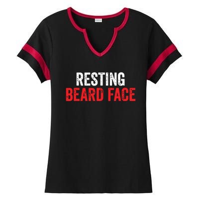 Funny Beard Parody Bearded Ladies Halftime Notch Neck Tee