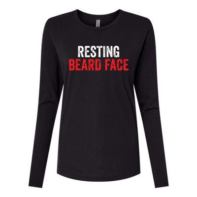 Funny Beard Parody Bearded Womens Cotton Relaxed Long Sleeve T-Shirt