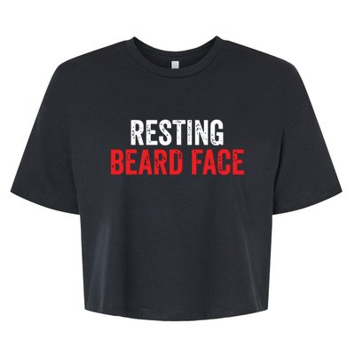 Funny Beard Parody Bearded Bella+Canvas Jersey Crop Tee