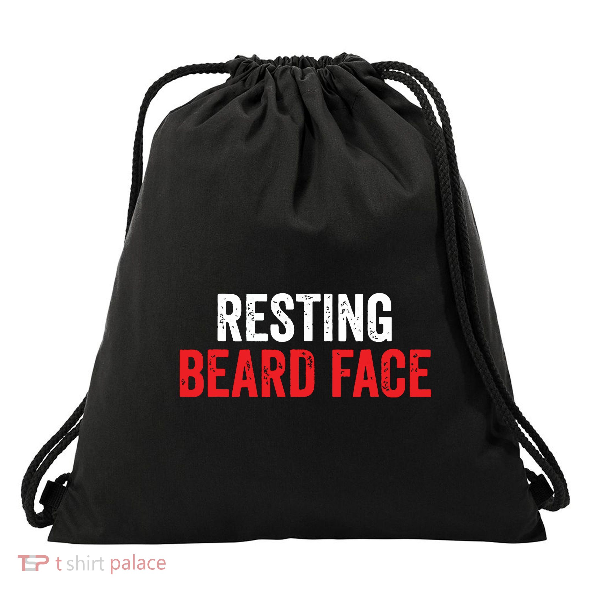 Funny Beard Parody Bearded Drawstring Bag