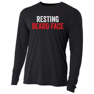 Funny Beard Parody Bearded Cooling Performance Long Sleeve Crew