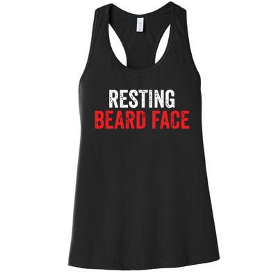 Funny Beard Parody Bearded Women's Racerback Tank