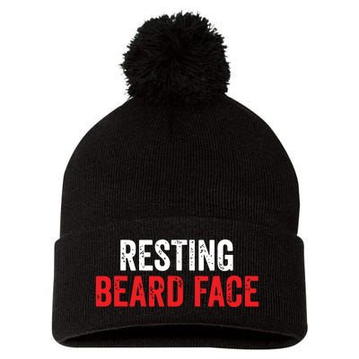 Funny Beard Parody Bearded Pom Pom 12in Knit Beanie