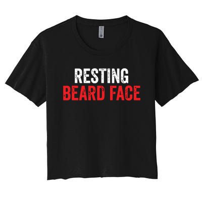 Funny Beard Parody Bearded Women's Crop Top Tee