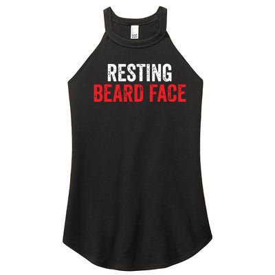 Funny Beard Parody Bearded Women’s Perfect Tri Rocker Tank