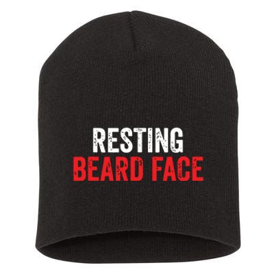 Funny Beard Parody Bearded Short Acrylic Beanie