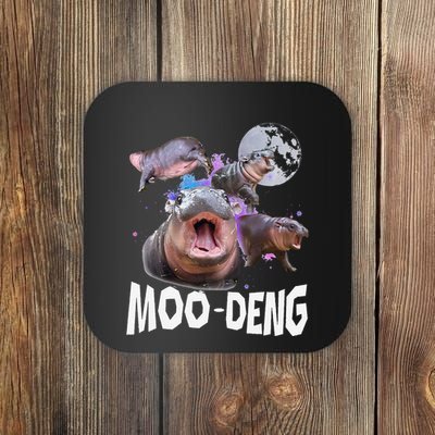 Famous Baby Pygmy Hippo Moo Deng Funny For Animal Lover Coaster