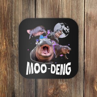 Famous Baby Pygmy Hippo Moo Deng Funny For Animal Lover Coaster