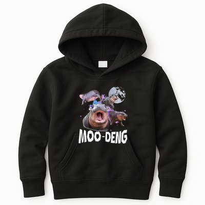 Famous Baby Pygmy Hippo Moo Deng Funny For Animal Lover Kids Hoodie