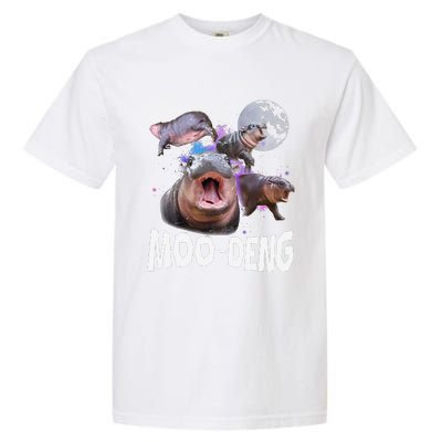 Famous Baby Pygmy Hippo Moo Deng Funny For Animal Lover Garment-Dyed Heavyweight T-Shirt