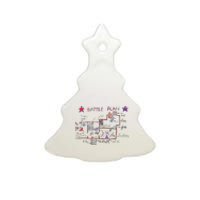 Funny Battle Plan Christmas Home Hand Dawn Alone Ceramic Tree Ornament