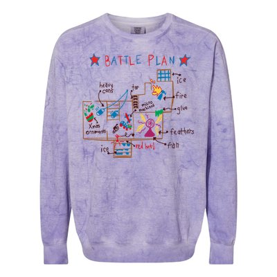 Funny Battle Plan Map Merry Christmas Movies Holiday Season Cute Gift Colorblast Crewneck Sweatshirt