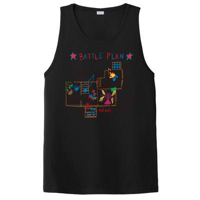 Funny Battle Plan Map Merry Christmas Movies Holiday Season Cute Gift PosiCharge Competitor Tank