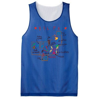 Funny Battle Plan Map Merry Christmas Movies Holiday Season Cute Gift Mesh Reversible Basketball Jersey Tank