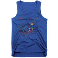 Funny Battle Plan Map Merry Christmas Movies Holiday Season Cute Gift Tank Top