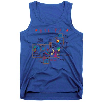 Funny Battle Plan Map Merry Christmas Movies Holiday Season Cute Gift Tank Top