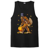 Funny Bigfoot Pilgrim Turkey Pumpkin Thanksgiving Day PosiCharge Competitor Tank