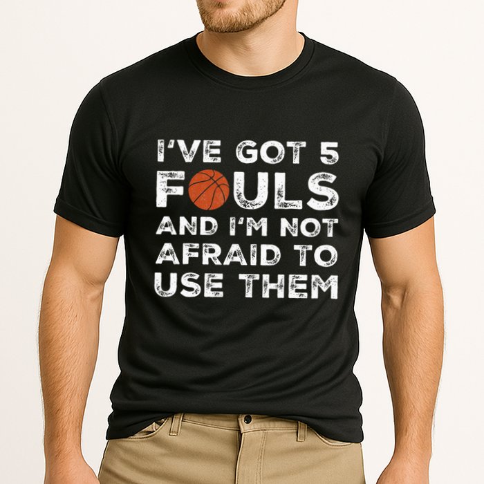 Funny Basketball Player Hoops 5 Fouls Cooling Performance Crew T-Shirt