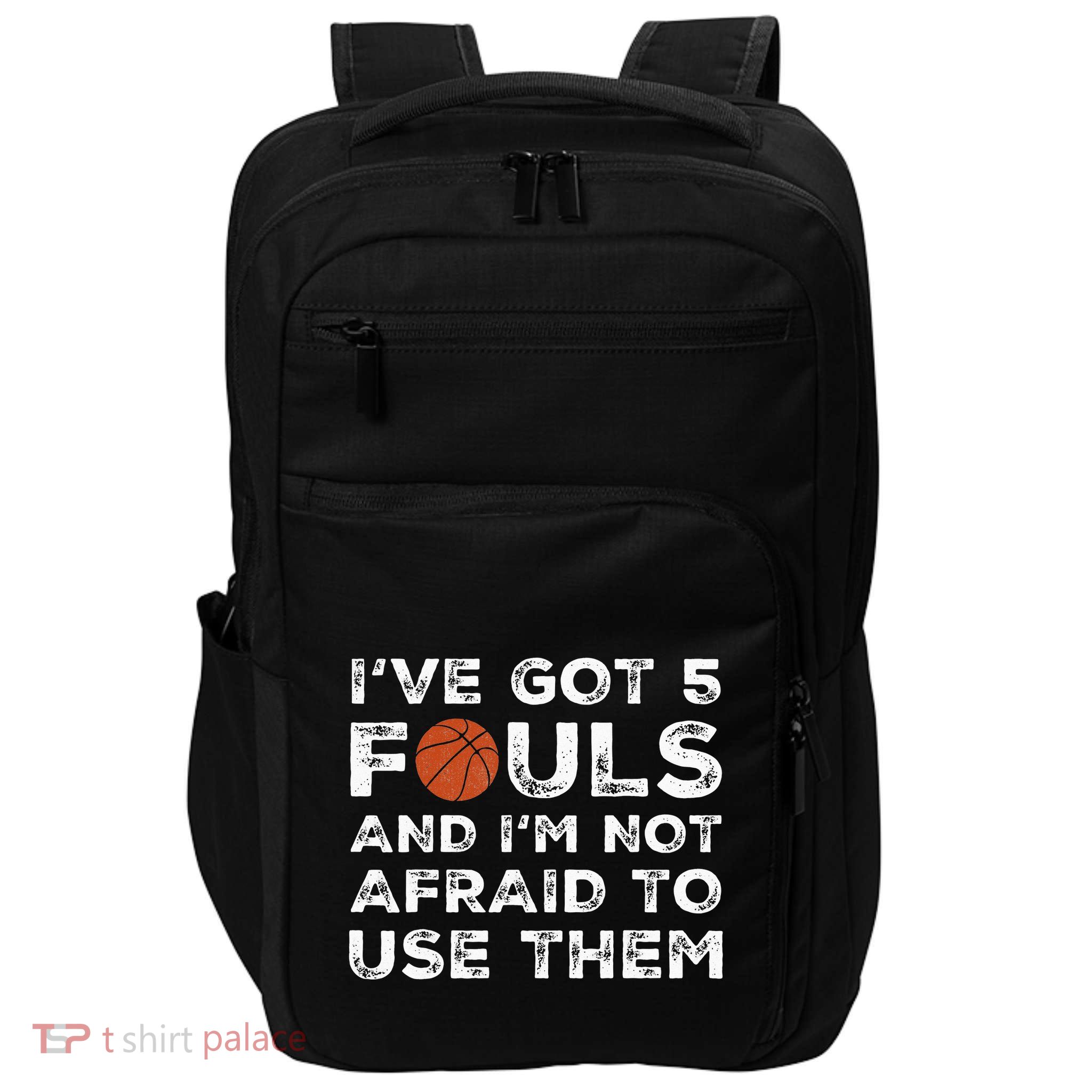 Funny Basketball Player Hoops 5 Fouls Impact Tech Backpack