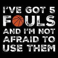 Funny Basketball Player Hoops 5 Fouls 7-Panel Snapback Hat