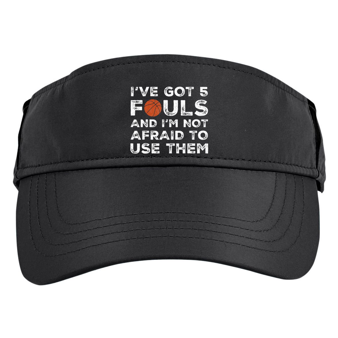 Funny Basketball Player Hoops 5 Fouls Adult Drive Performance Visor