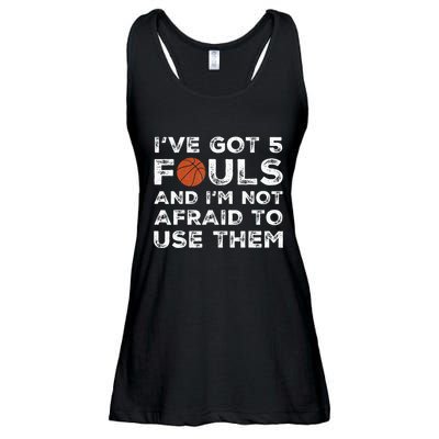 Funny Basketball Player Hoops 5 Fouls Ladies Essential Flowy Tank
