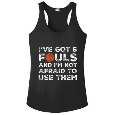 Funny Basketball Player Hoops 5 Fouls Ladies PosiCharge Competitor Racerback Tank