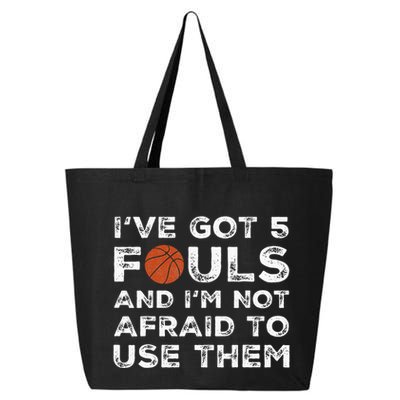 Funny Basketball Player Hoops 5 Fouls 25L Jumbo Tote
