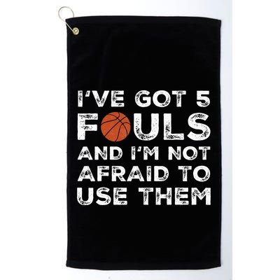 Funny Basketball Player Hoops 5 Fouls Golf Towel