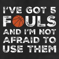 Funny Basketball Player Hoops 5 Fouls Golf Towel