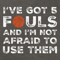 Funny Basketball Player Hoops 5 Fouls Cotton Canvas Backpack