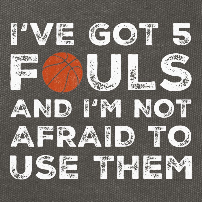 Funny Basketball Player Hoops 5 Fouls Cotton Canvas Backpack