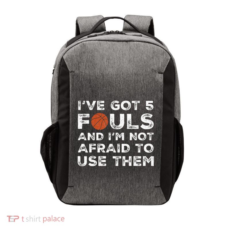 Funny Basketball Player Hoops 5 Fouls Vector Backpack