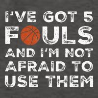 Funny Basketball Player Hoops 5 Fouls Vector Backpack