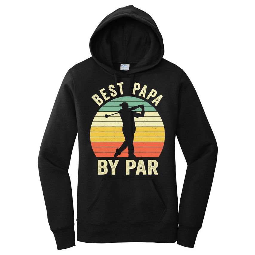 Funny Best Papa By Par Father's Day Golf Gift Women's Pullover Hoodie