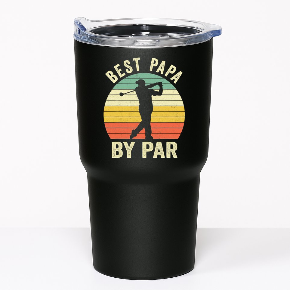 Funny Best Papa By Par Father's Day Golf Gift Tumbler