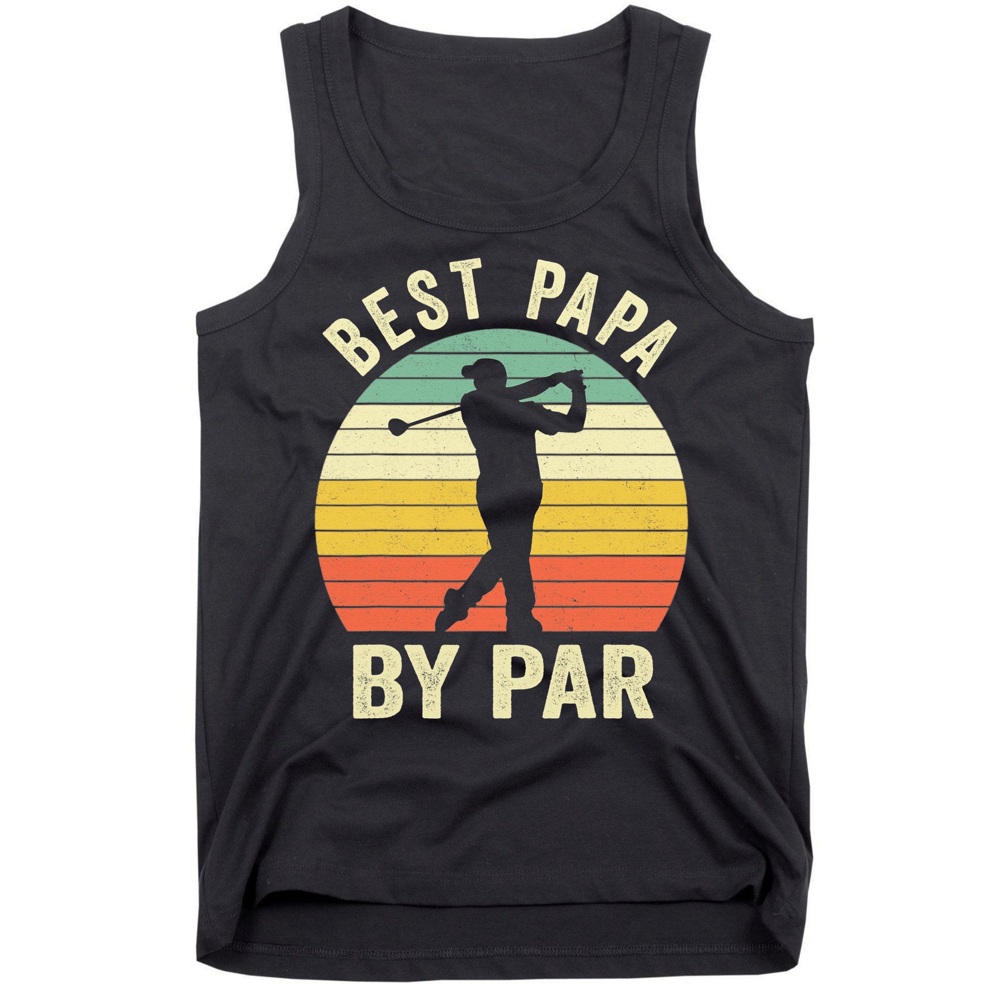 Funny Best Papa By Par Father's Day Golf Gift Tank Top