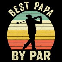 Funny Best Papa By Par Father's Day Golf Gift Tank Top