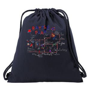 Funny Battle Plan Christmas Home Hand Dawn Alone Xmas Drawstring Bag