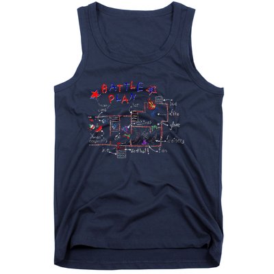 Funny Battle Plan Christmas Home Hand Dawn Alone Xmas Tank Top