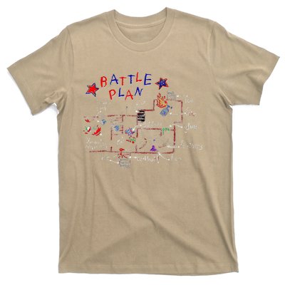 Funny Battle Plan Christmas Home Hand Dawn Alone Xmas T-Shirt