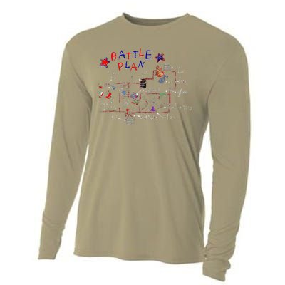 Funny Battle Plan Christmas Home Hand Dawn Alone Xmas Cooling Performance Long Sleeve Crew