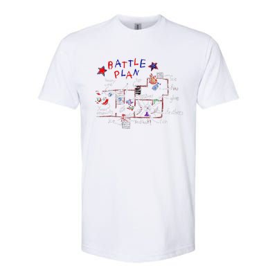 Funny Battle Plan Christmas Home Hand Dawn Alone Xmas Softstyle CVC T-Shirt